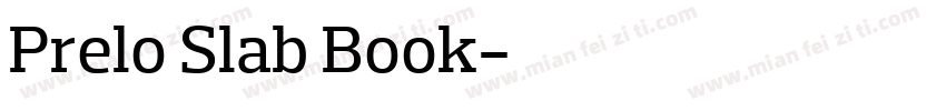 Prelo Slab Book字体转换